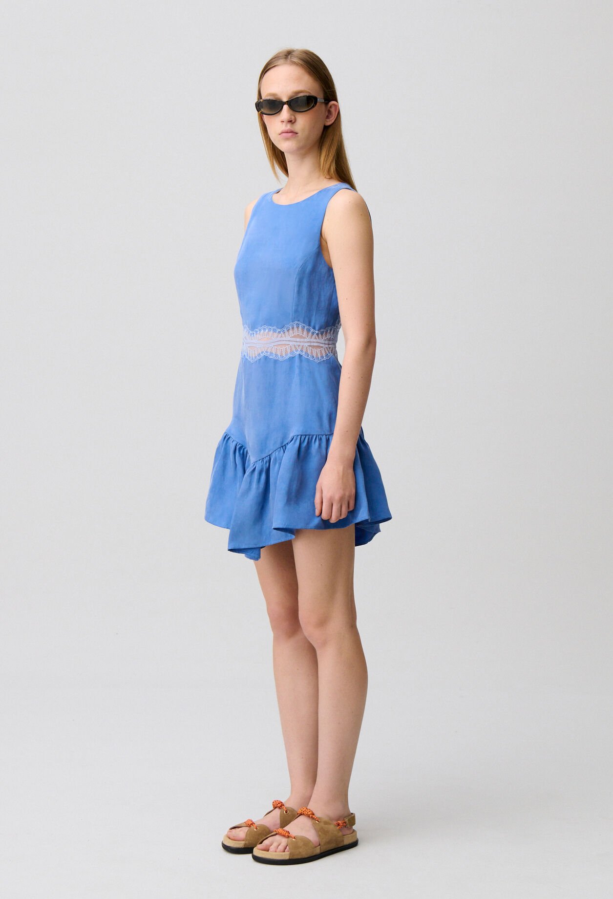 Flowy lace mini dress