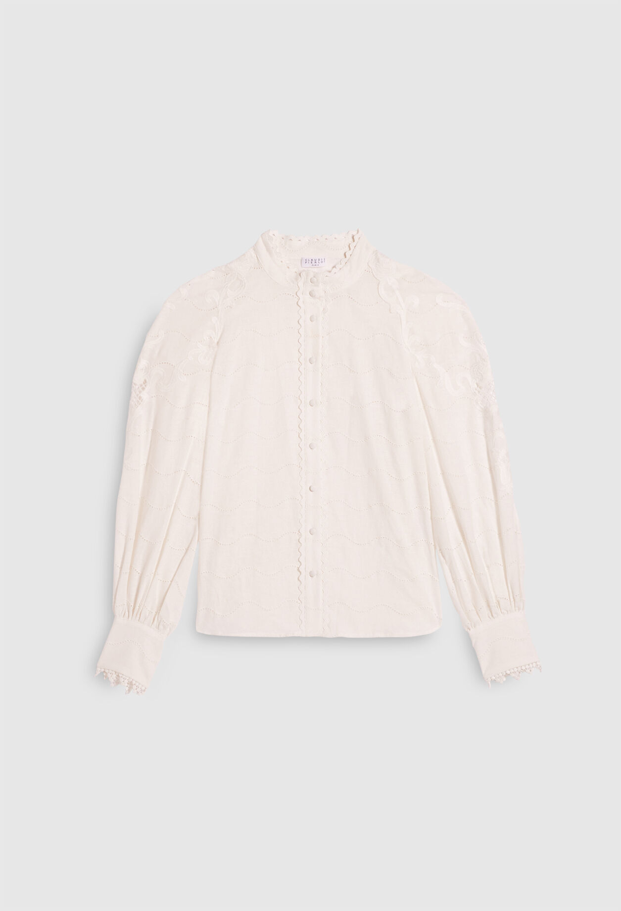 Chemise à broderies en coton biologique