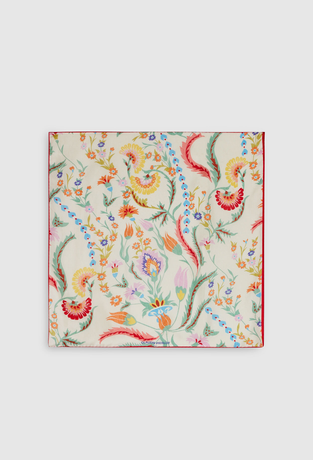 Square silk scarf