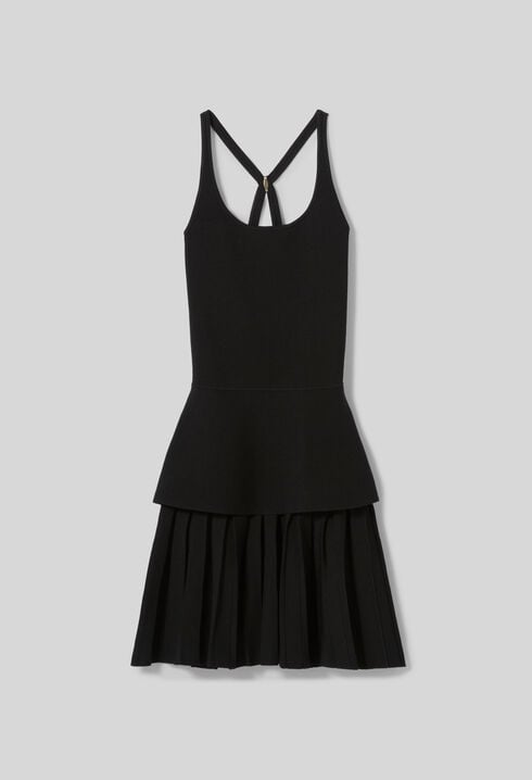 Robe maille bretelles croisées