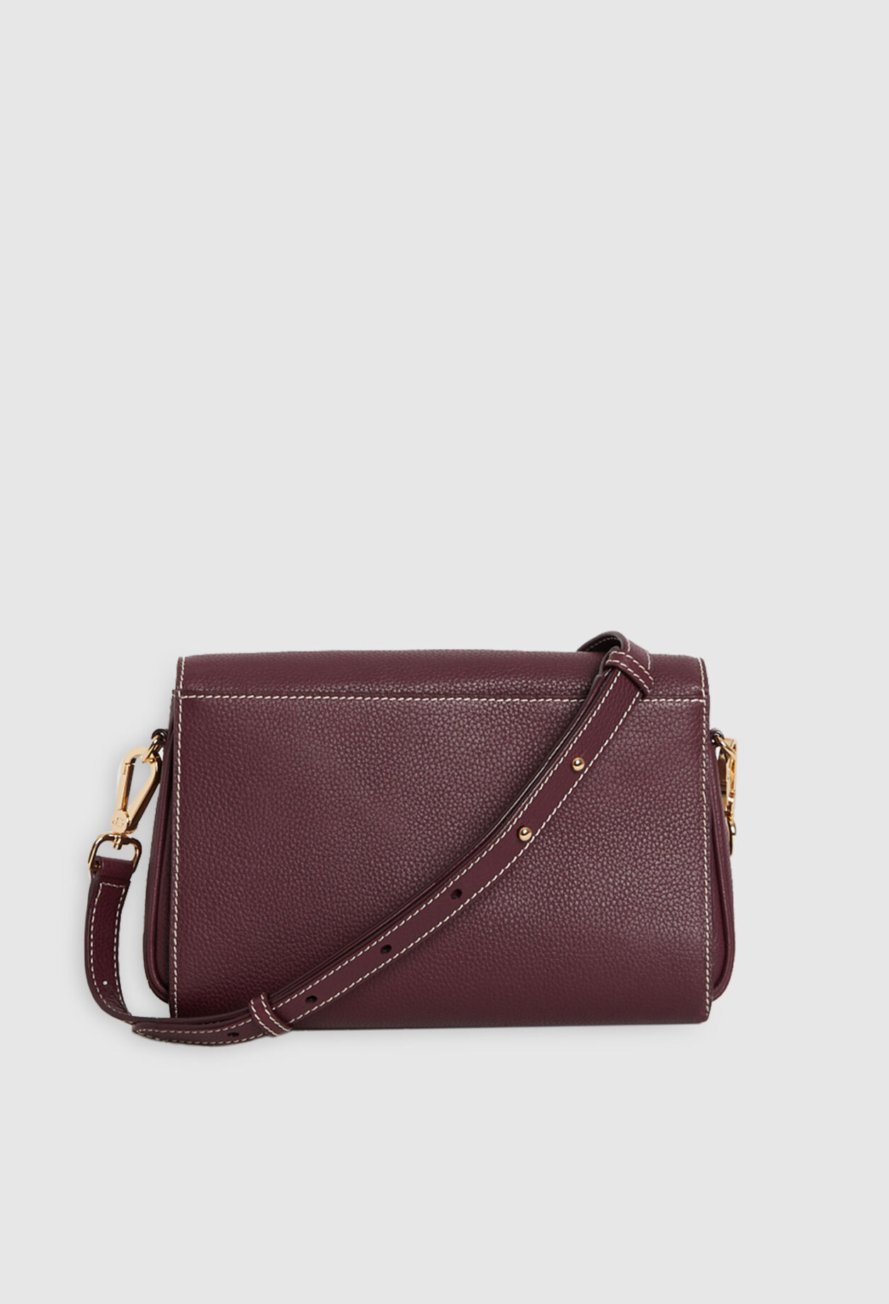 Leather burgundy shoulder bag