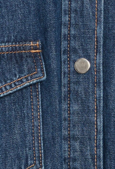 Robe courte denim mid-blue