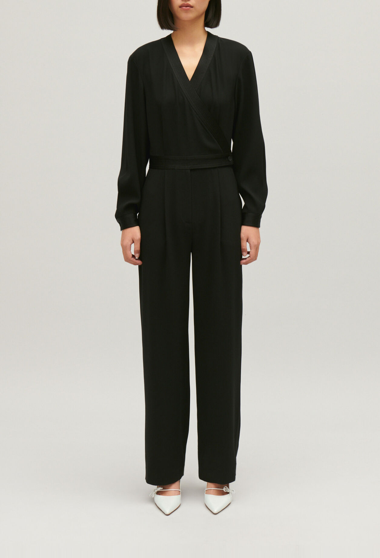 Black trouser suit
