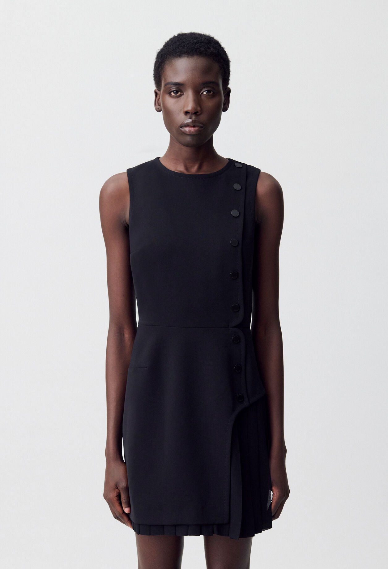 Pleated Mini Dress