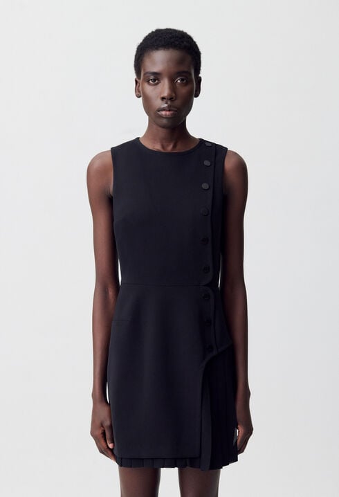 Pleated Mini Dress