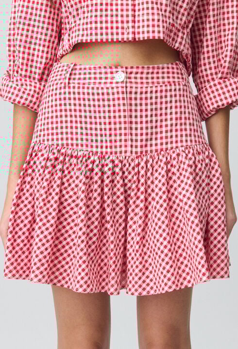 Jupe courte carreaux vichy