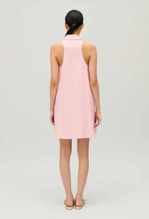 Short button-up babydoll dress