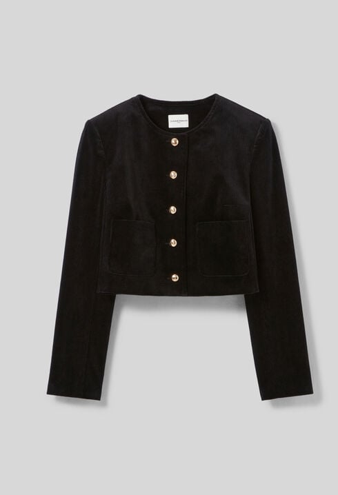 Veste boîte courte velours