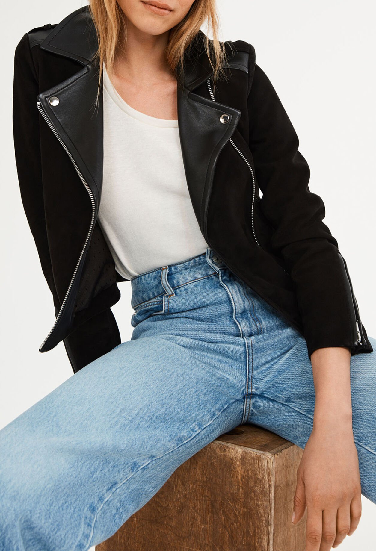 Black leather jacket