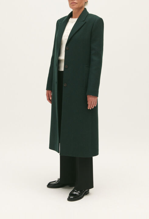 Mid-length straight coat