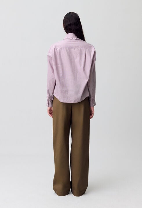 Chemise popeline à carreaux