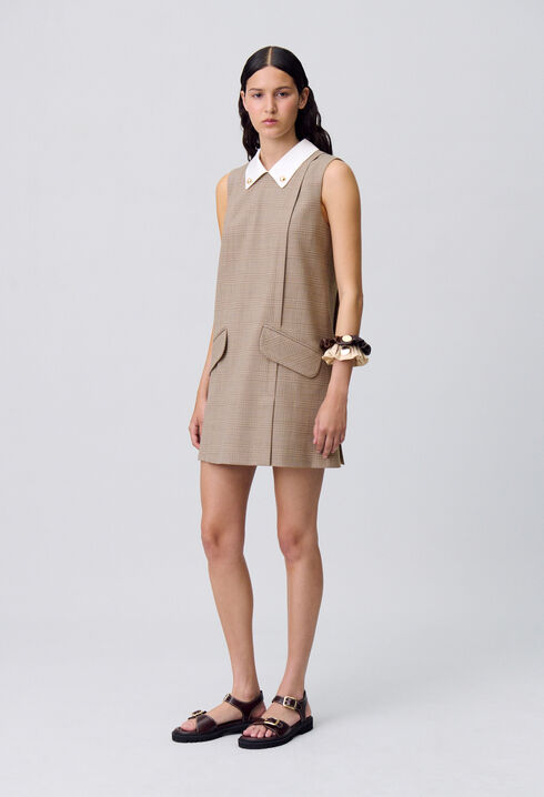 Short checked dress