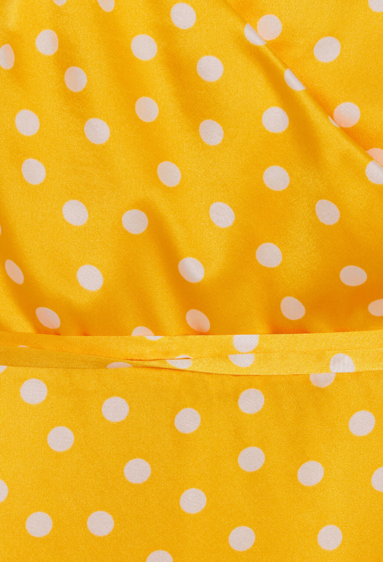 Robe longue portefeuille soie jaune