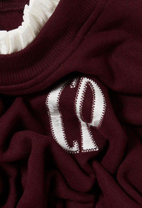 Victorian collar cotton sweatshirt