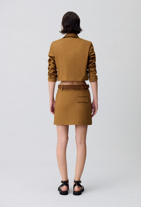 Veste courte col tailleur