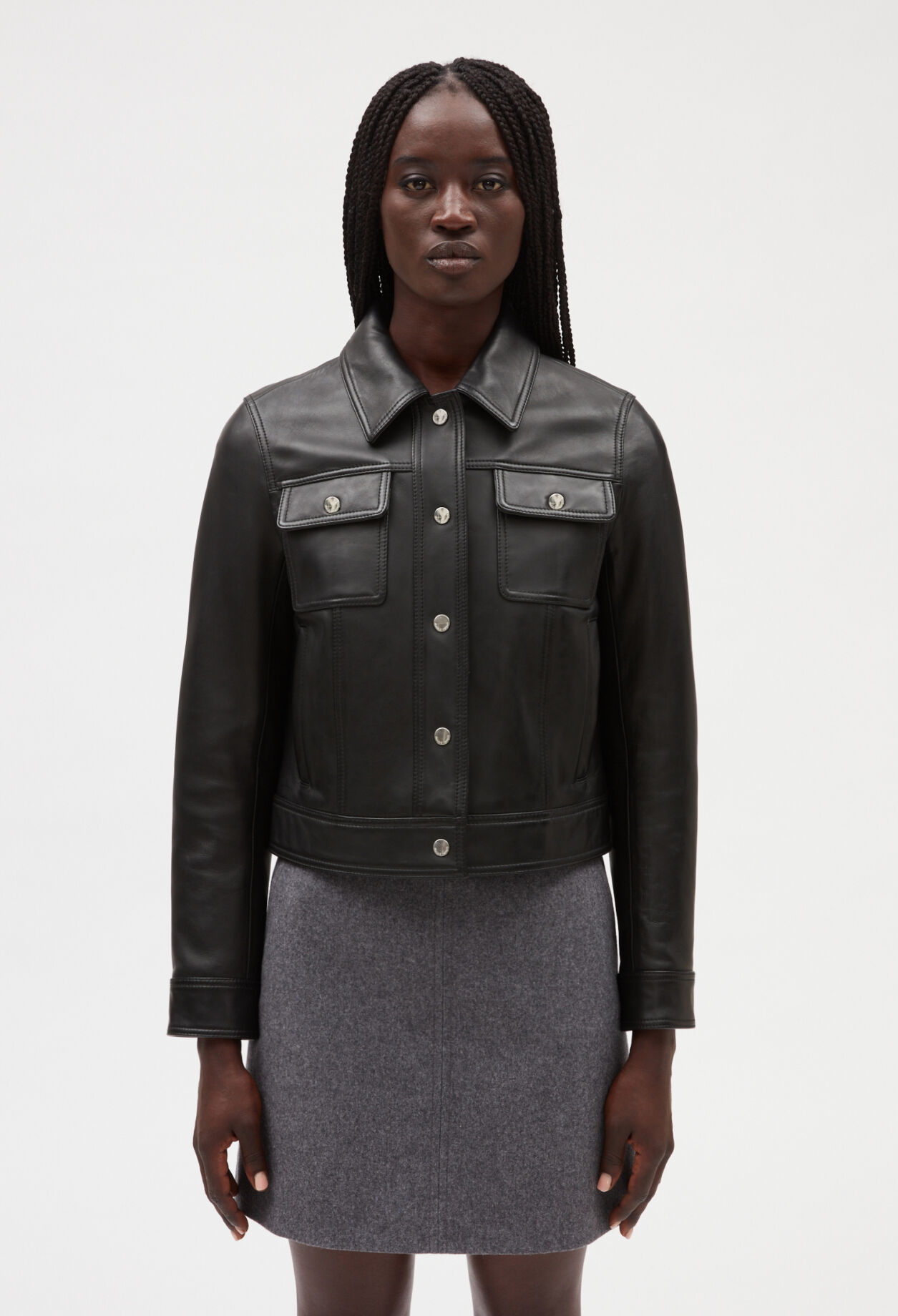 Black leather jacket