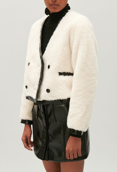 Veste ample fausse fourrure