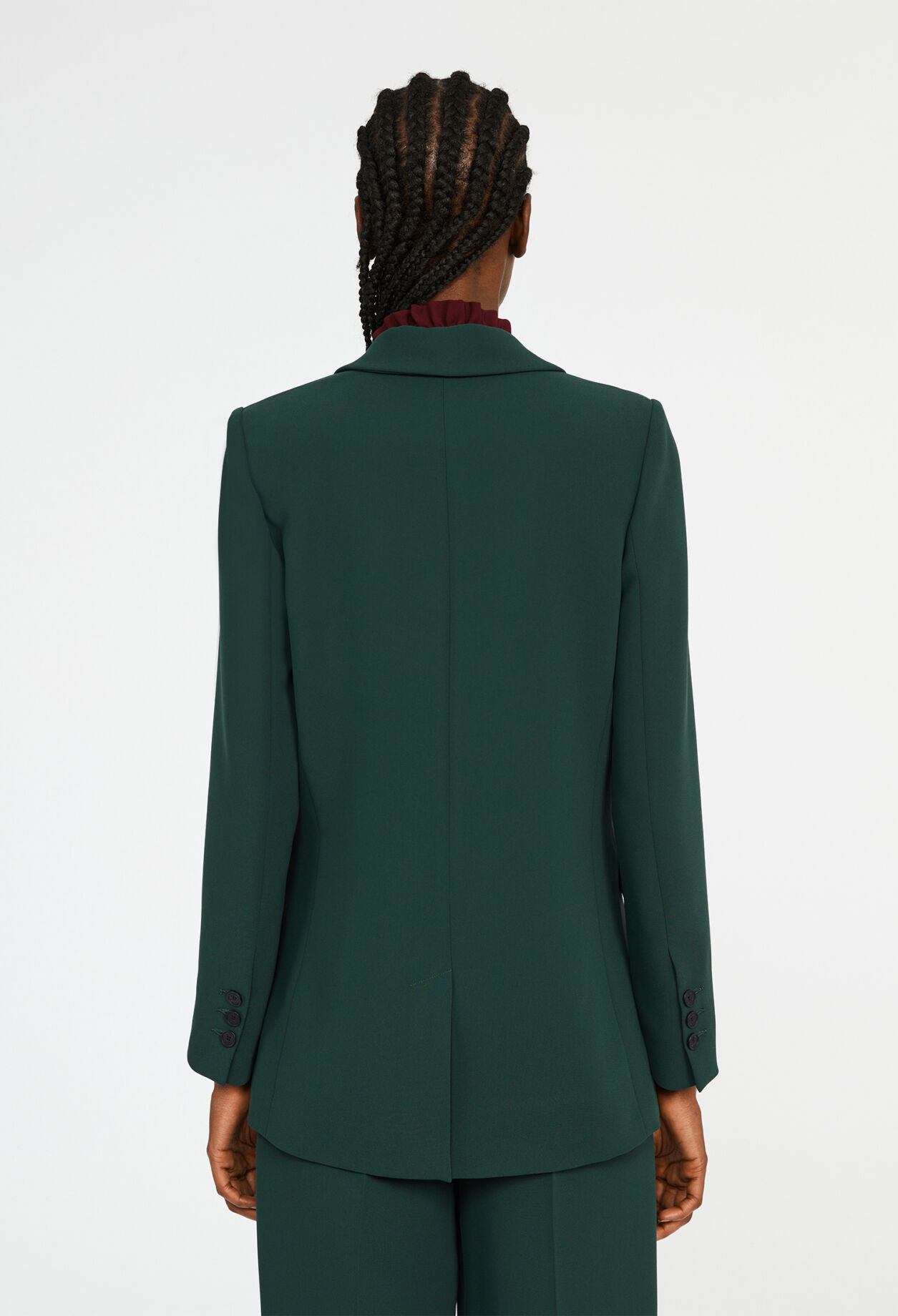 Veste vert forêt tailleur cintrée