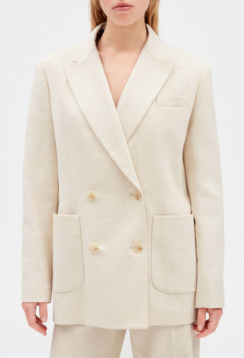 Veste tailleur beige
