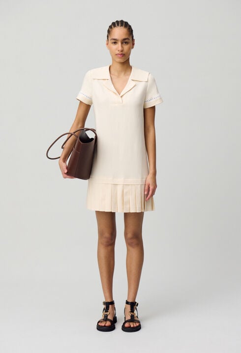 Pleated Mini Dress