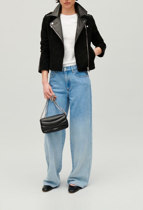 Black leather jacket