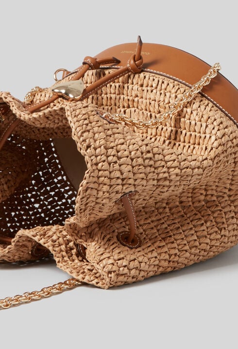 Woven Basket Bucket Bag