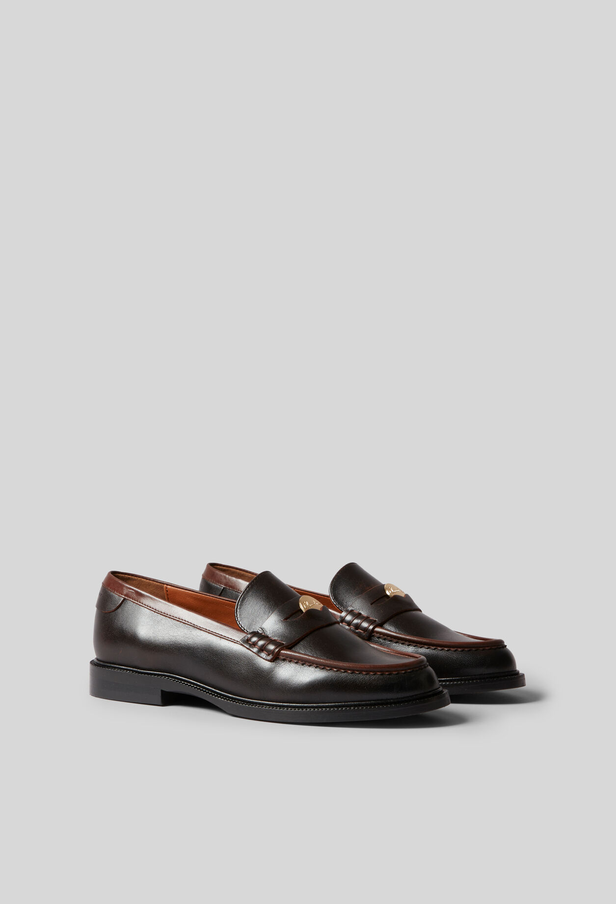 Mocassins cuir chocolat