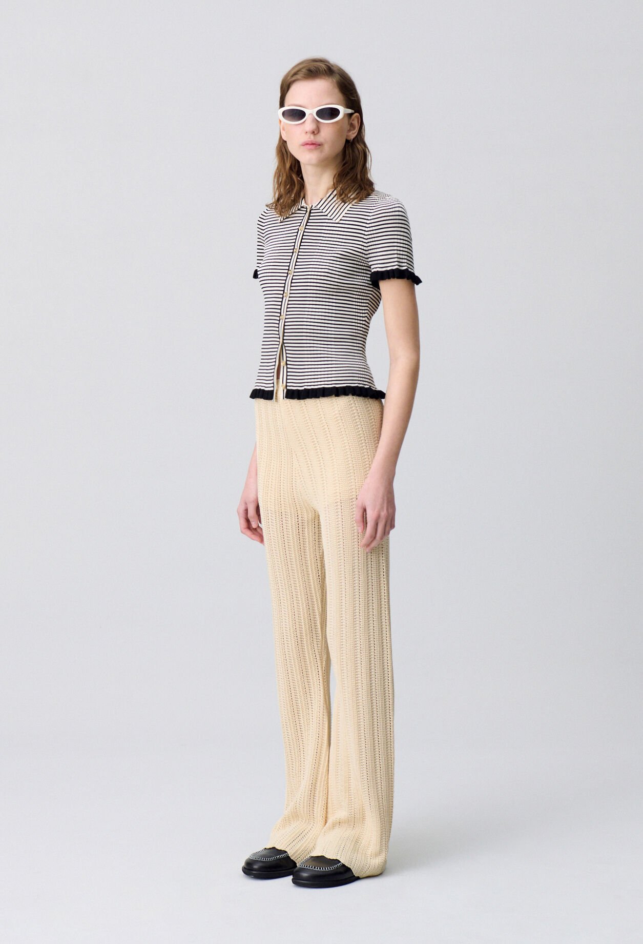 Pantalon fluide crochet