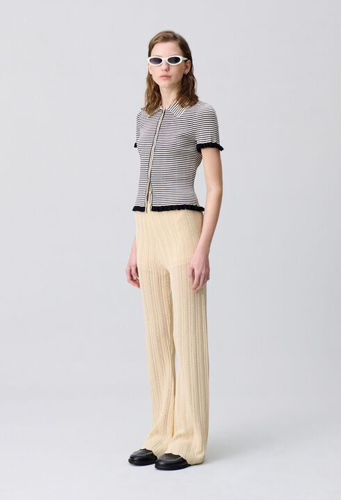 Pantalon fluide crochet