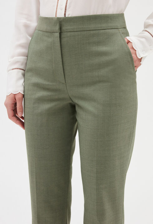 Pantalon tailleur kaki