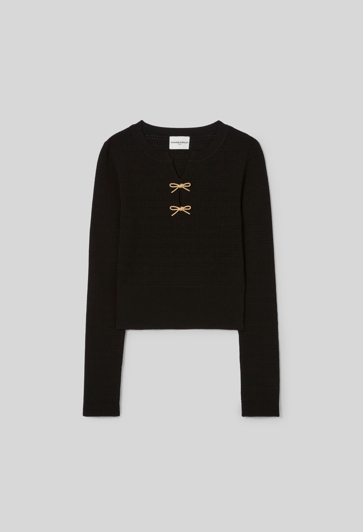 Pull maille fine noeuds