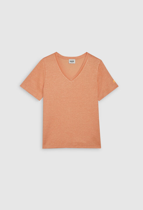 Linen and cotton T-shirt