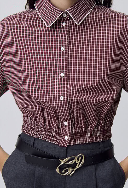 Chemise courte carreaux
