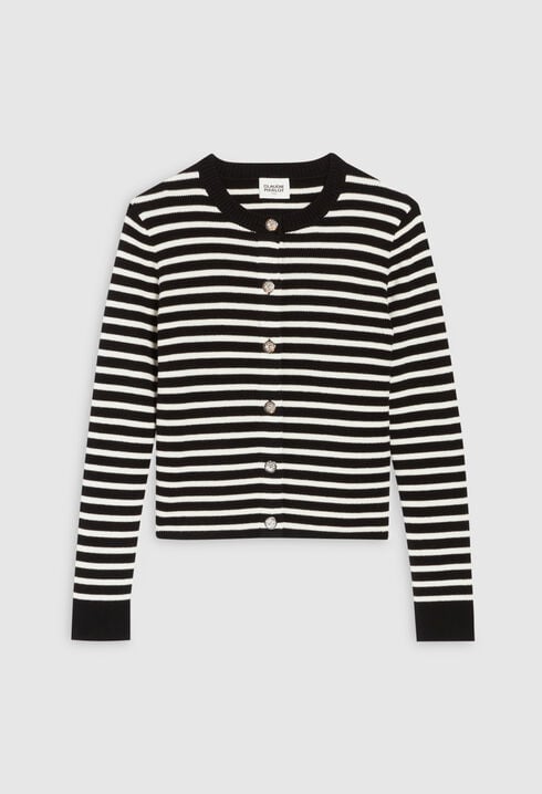 Striped knitwear cardigan