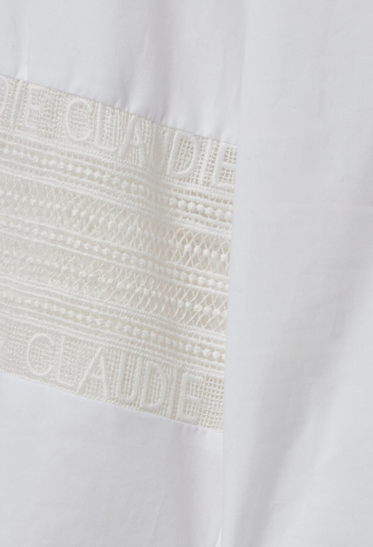 Cotton shirt with frill collar