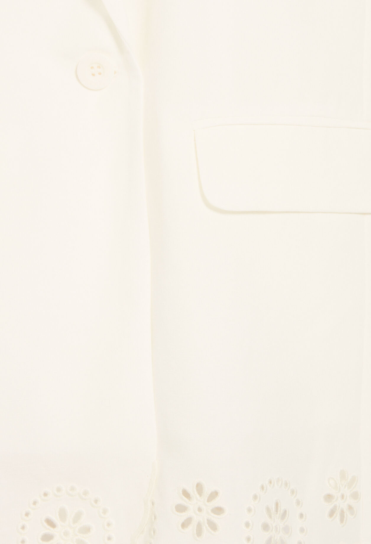 Veste tailleur lin mélangé écrue