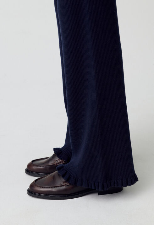 Flared Knit Trousers