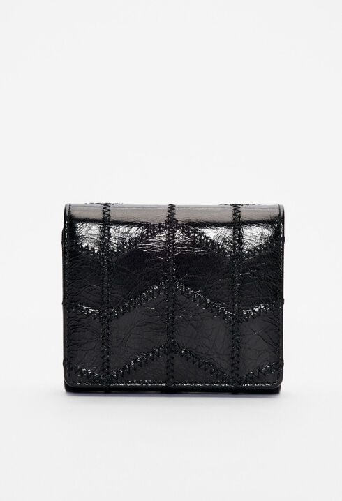 Portefeuille cuir verni