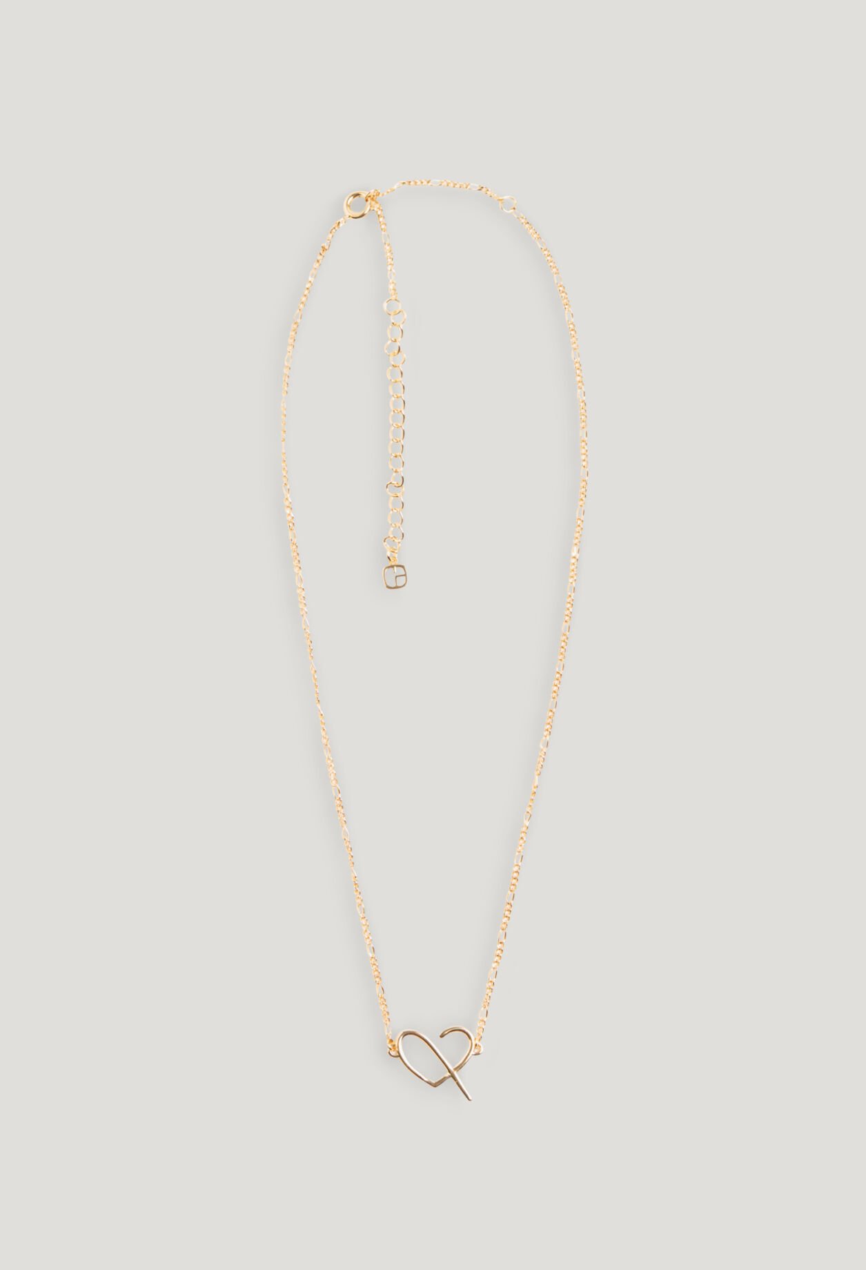 Collier cœur CP laiton doré