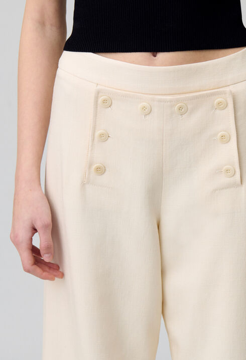 Pantalon droit à pont