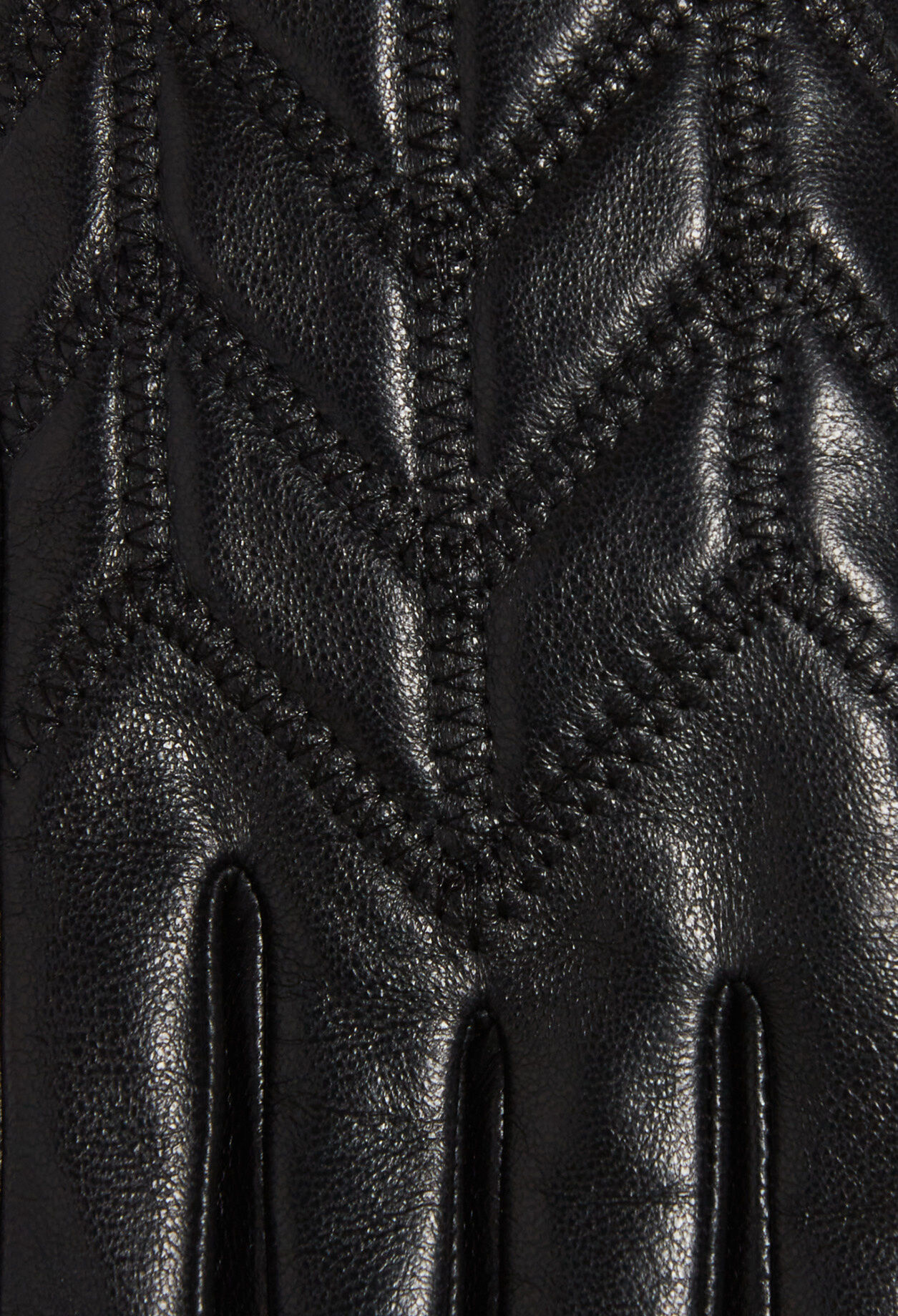 Gants cuir matelassé