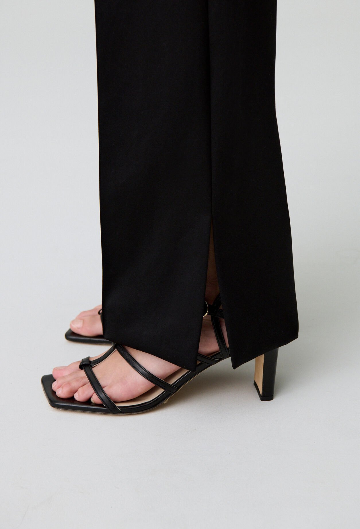 Pantalon droit satiné