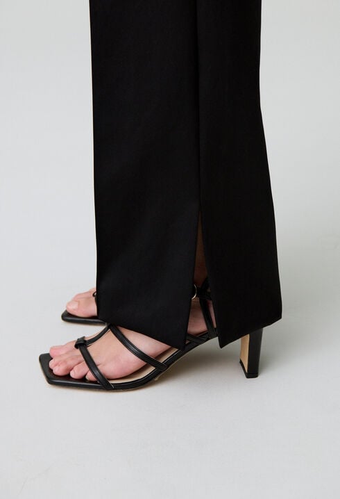 Pantalon droit satiné
