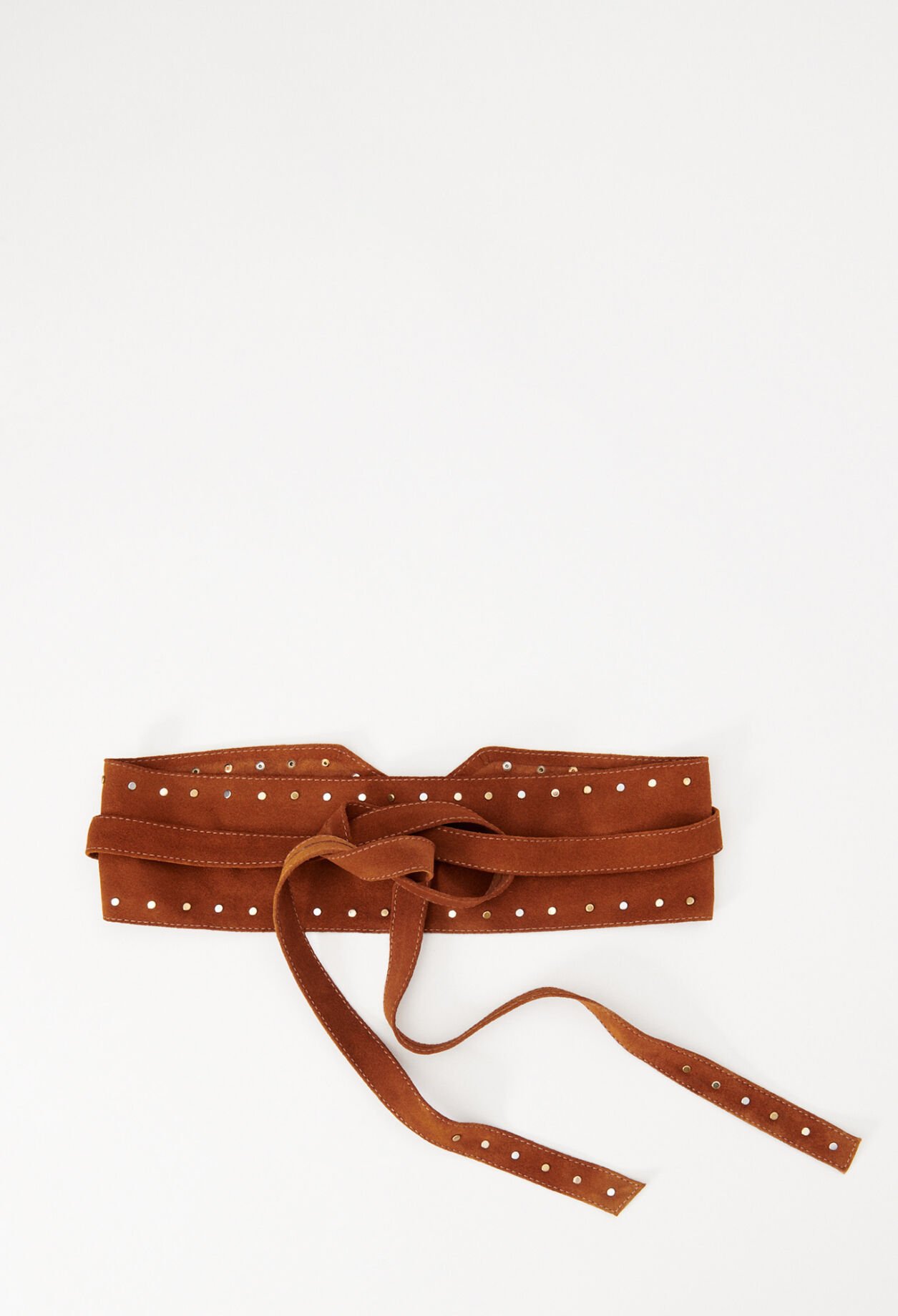 Eco-friendly leather tie belt