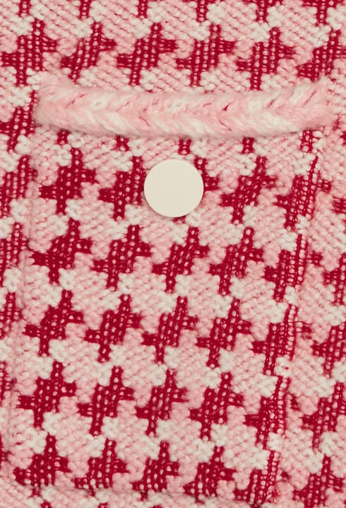 Tweed effect knitted shorts