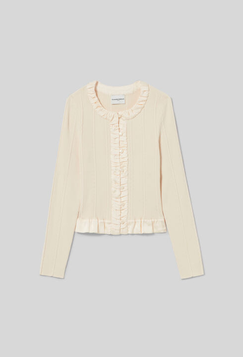 Cardigan maille fine boutonné