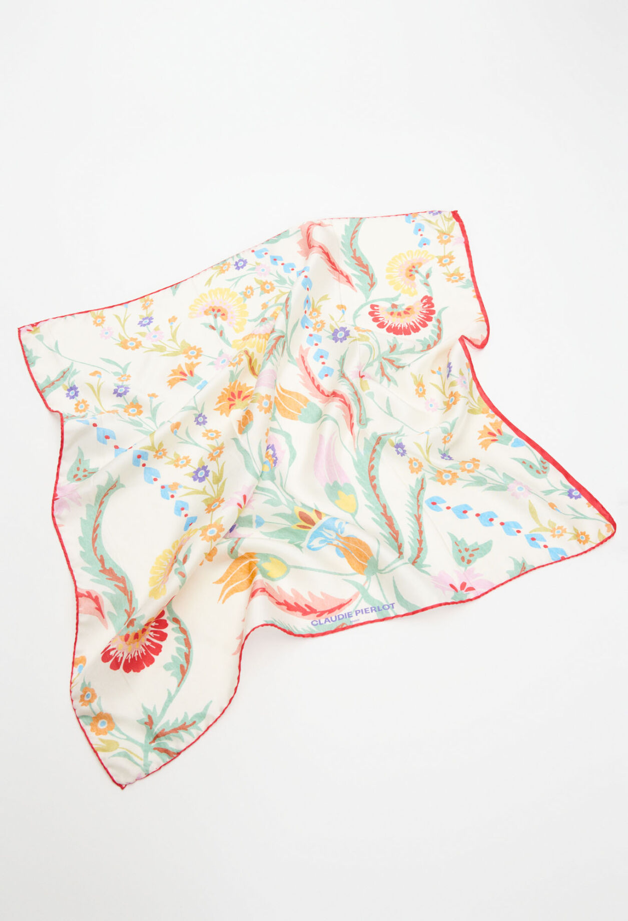 Square silk scarf