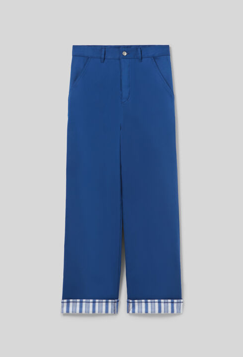 Striped hem trousers