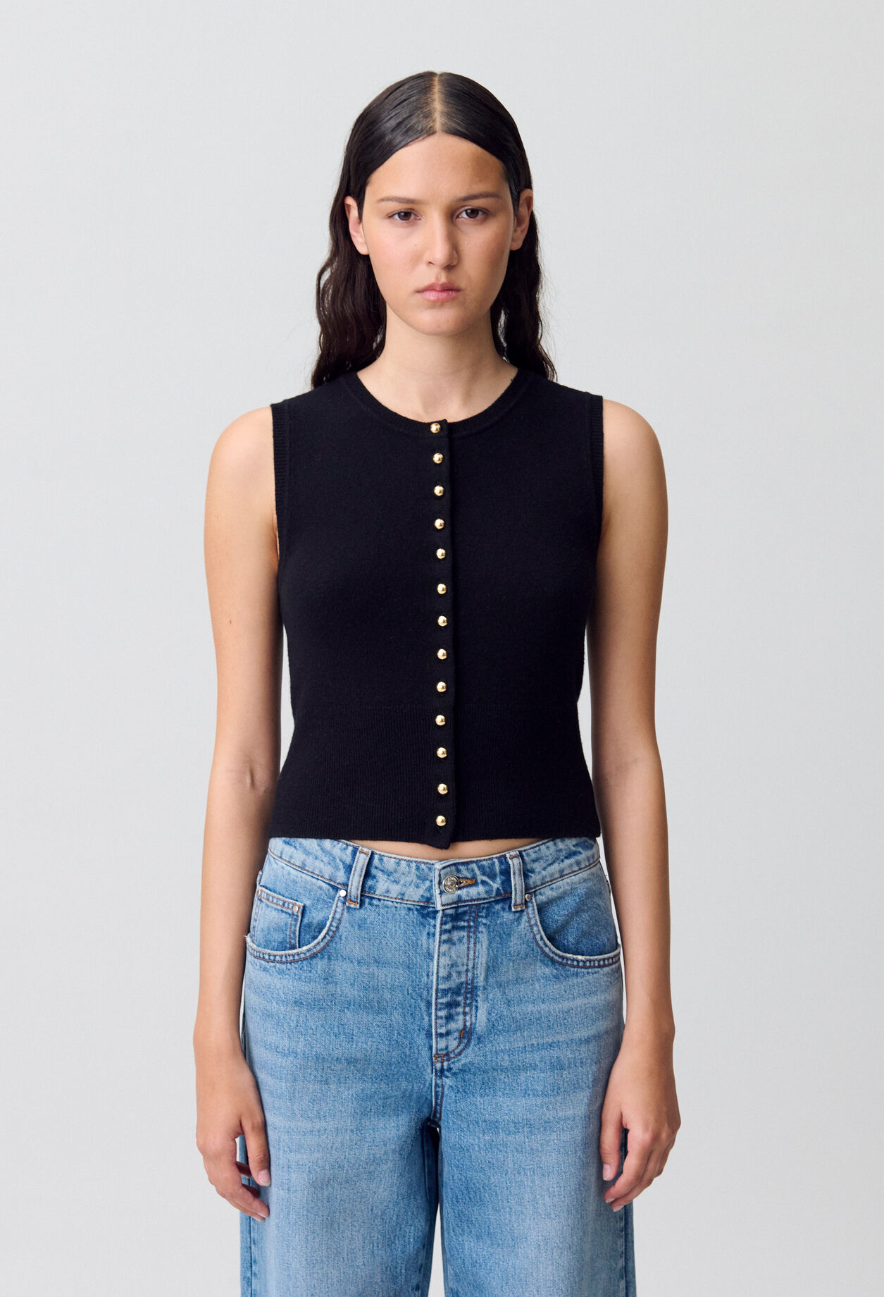 Button-Up Knitted Top