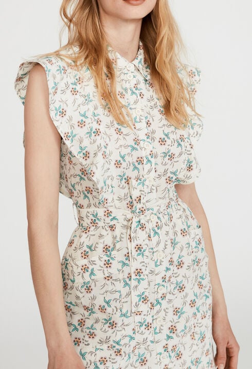 Robe fleurie à volants